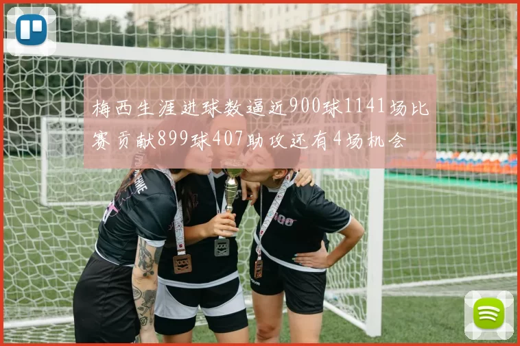 梅西生涯进球数逼近900球1141场比赛贡献899球407助攻还有4场机会